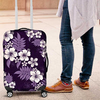 Hawaiian Hibiscus Tribal Floral Purple Luggage Cover Polynesian Tapa Pattern LT01 Purple - Polynesian Pride