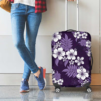 Hawaiian Hibiscus Tribal Floral Purple Luggage Cover Polynesian Tapa Pattern LT01 - Polynesian Pride