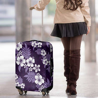 Hawaiian Hibiscus Tribal Floral Purple Luggage Cover Polynesian Tapa Pattern LT01 - Polynesian Pride