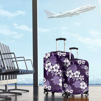 Hawaiian Hibiscus Tribal Floral Purple Luggage Cover Polynesian Tapa Pattern LT01 - Polynesian Pride