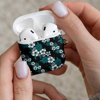 Hawaiian Hibiscus Tribal Floral Teal AirPods Case Polynesian Tapa Pattern LT01 - Polynesian Pride