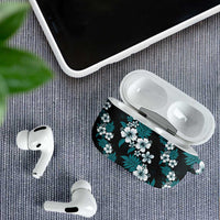 Hawaiian Hibiscus Tribal Floral Teal AirPods Case Polynesian Tapa Pattern LT01 - Polynesian Pride
