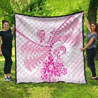 Personalised New Zealand Pink Fern Breast Cancer Quilt Polynesian Pattern LT01 - Polynesian Pride