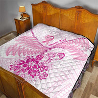 Personalised New Zealand Pink Fern Breast Cancer Quilt Polynesian Pattern LT01 - Polynesian Pride
