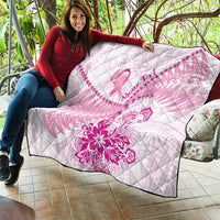 Personalised New Zealand Pink Fern Breast Cancer Quilt Polynesian Pattern LT01 - Polynesian Pride