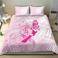 Personalised Aotearoa Breast Cancer Bedding Set New Zealand Maori Pattern