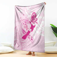 Personalised Aotearoa Breast Cancer Blanket New Zealand Maori Pattern