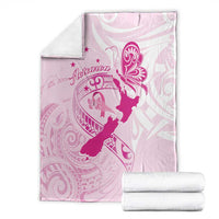 Personalised Aotearoa Breast Cancer Blanket New Zealand Maori Pattern