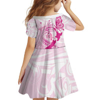 Personalised Aotearoa Breast Cancer Family Matching Mermaid Dress and Hawaiian Shirt New Zealand Maori Pattern LT01 - Polynesian Pride