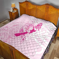 Personalised Aotearoa Breast Cancer Quilt New Zealand Maori Pattern