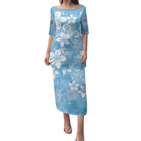 Fiji Tapa Pattern Family Matching Puletasi and Hawaiian Shirt Plumeria Floral