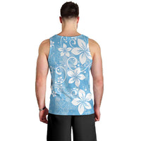 Fiji Tapa Pattern Men Tank Top Plumeria Floral