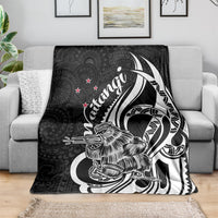 New Zealand Waitangi Day Blanket Aotearoa Te Tiriti O Waitangi Kiwi Black Version LT01 - Polynesian Pride