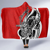 New Zealand Waitangi Day Hooded Blanket Aotearoa Te Tiriti O Waitangi Kiwi Red Version LT01 - Polynesian Pride
