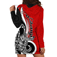 New Zealand Waitangi Day Hoodie Dress Aotearoa Te Tiriti O Waitangi Kiwi Red Version LT01 - Polynesian Pride