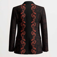 Hawaii Japan Koi Fish Red Blazer Tapa Pattern - Polynesian Pride