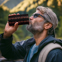 Hawaii Japan Koi Fish Red 4 in 1 Can Cooler Tumbler Tapa Pattern - Polynesian Pride