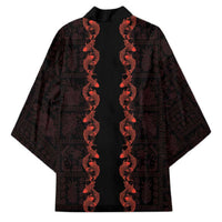 Hawaii Japan Koi Fish Red Kimono Tapa Pattern LT01 - Polynesian Pride