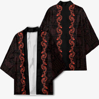 Hawaii Japan Koi Fish Red Kimono Tapa Pattern LT01 - Polynesian Pride