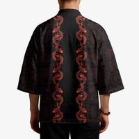 Hawaii Japan Koi Fish Red Kimono Tapa Pattern LT01 - Polynesian Pride