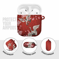 Hawaii Japan Cranes Sakura Flower Red AirPods Case Japan Heritage Spirit LT01 - Polynesian Pride
