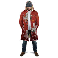 Hawaii Japan Cranes Sakura Flower Red Cloak Japan Heritage Spirit - Polynesian Pride