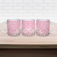 Cranes Sakura Floral Pink Pastel Ceramic Mug Hawaii Japan Culture - Polynesian Pride