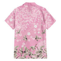 Cranes Sakura Floral Pink Pastel Hawaiian Shirt Hawaii Japan Culture - Polynesian Pride