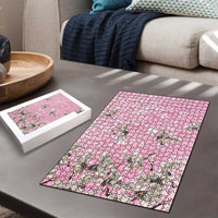 Cranes Sakura Floral Pink Pastel Puzzle Hawaii Japan Culture - Polynesian Pride