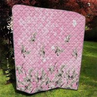 Cranes Sakura Floral Pink Pastel Quilt Hawaii Japan Culture - Polynesian Pride