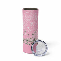 Cranes Sakura Floral Pink Pastel Skinny Tumbler Hawaii Japan Culture - Polynesian Pride