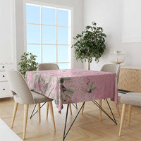 Cranes Sakura Floral Pink Pastel Tablecloth Hawaii Japan Culture - Polynesian Pride