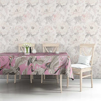 Cranes Sakura Floral Pink Pastel Tablecloth Hawaii Japan Culture - Polynesian Pride