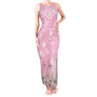 Cranes Sakura Floral Pink Pastel Tank Maxi Dress Hawaii Japan Culture - Polynesian Pride