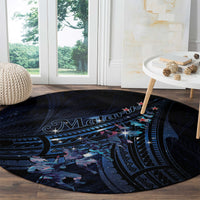 Matariki Paua Shell New Zealand Round Carpet Haka Dance At The Starry Night