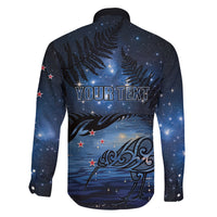 Personalised Matariki Kiwi Family Matching Puletasi and Hawaiian Shirt Silver Fern LT01 - Polynesian Pride