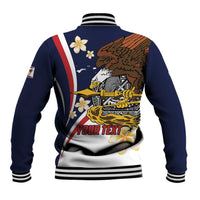 Personalized American Samoa Baseball Jacket Amerika Samoa Bald Eagle