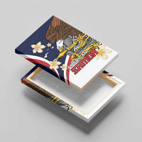 Personalized American Samoa Canvas Wall Art Amerika Samoa Bald Eagle