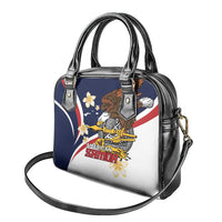 Personalized American Samoa Shoulder Handbag Amerika Samoa Bald Eagle