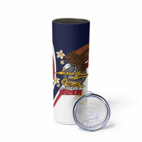 Personalized American Samoa Skinny Tumbler Amerika Samoa Bald Eagle