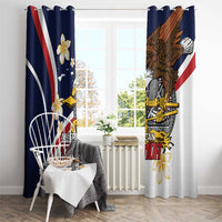 Personalized American Samoa Window Curtain Amerika Samoa Bald Eagle