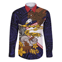 American Samoa Eagle Kava Bowl Family Matching Mermaid Dress and Hawaiian Shirt Plumeria Polynesian Pattern