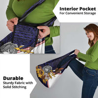 American Samoa Eagle Kava Bowl Grocery Bag Plumeria Polynesian Pattern