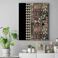 Hawaiian Quilt Canvas Wall Art Hibiscus Kakau Vintage Style LT01 Beige - Polynesian Pride