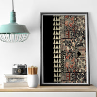 Hawaiian Quilt Canvas Wall Art Hibiscus Kakau Vintage Style LT01 - Polynesian Pride