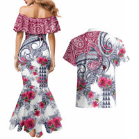Hawaii Kakau Mix Paisley Pattern Couples Matching Mermaid Dress and Hawaiian Shirt Polynesian Tropical Unique Style LT01 - Polynesian Pride