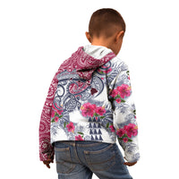 Hawaii Kakau Mix Paisley Pattern Kid Hoodie Polynesian Tropical Unique Style LT01 - Polynesian Pride