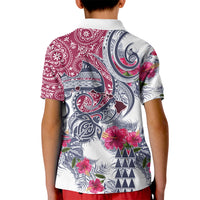 Hawaii Kakau Mix Paisley Pattern Kid Polo Shirt Polynesian Tropical Unique Style LT01 - Polynesian Pride