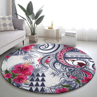 Hawaii Kakau Mix Paisley Pattern Round Carpet Polynesian Tropical Unique Style LT01 - Polynesian Pride