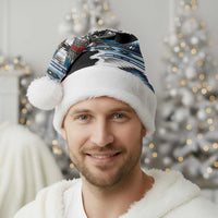 Native American Chief Skull With Axe Christmas Santa Hat - Polynesian Pride